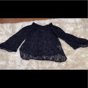 Abercrombie Lace Flowy Off the Should Top